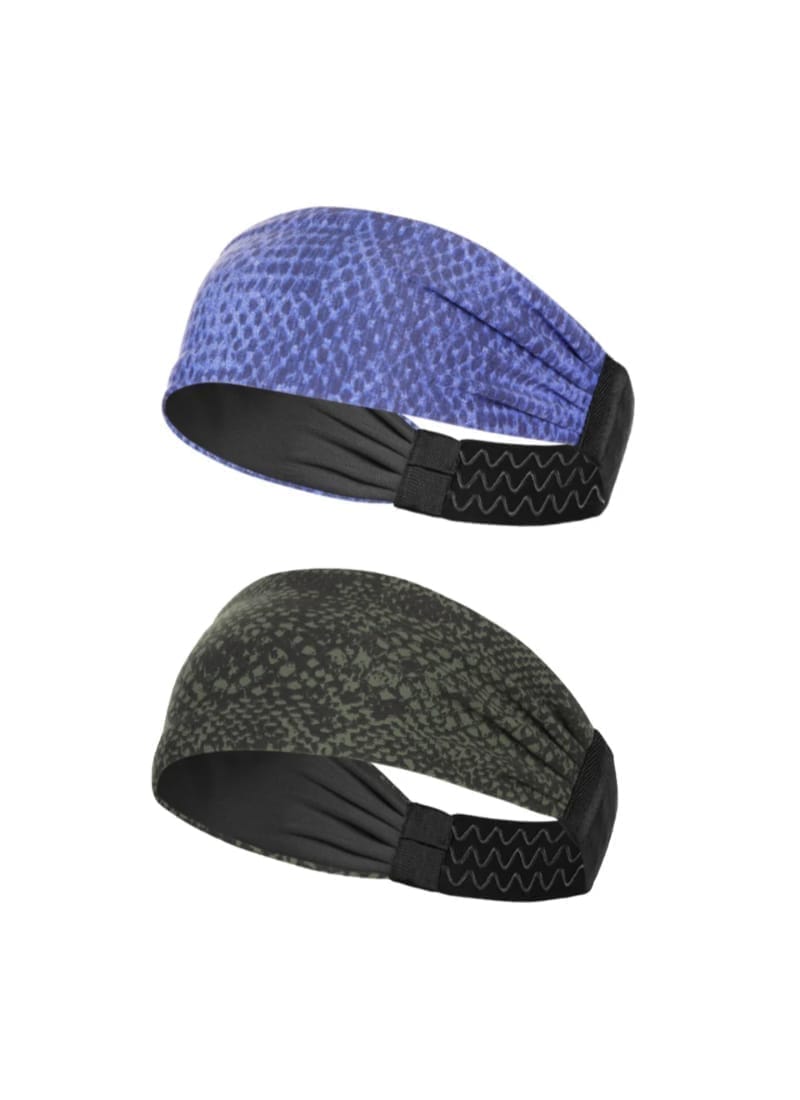 Sports Headband For Men and Women (Blue/Green Snake)