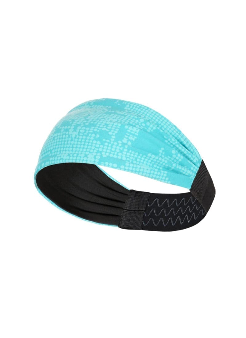 Sports Headband For Men and Women (Blue Geo Pattern)