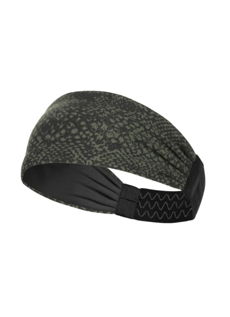 Sports Headband For Men and Women (Dark Green Snake Print)