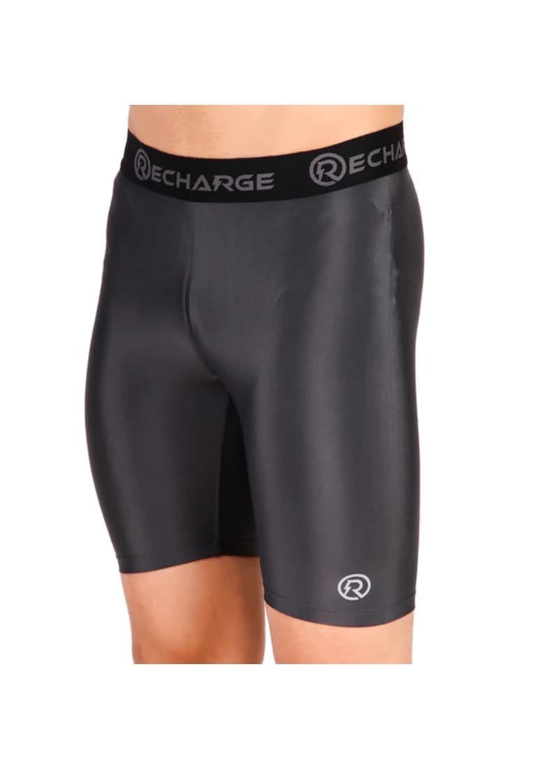 Recharge Polyester Compression Shorts (Dark Grey)