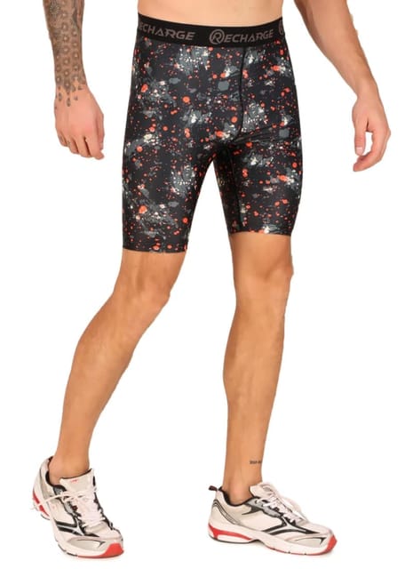 Men's Polyester Compression Shorts (Splash)