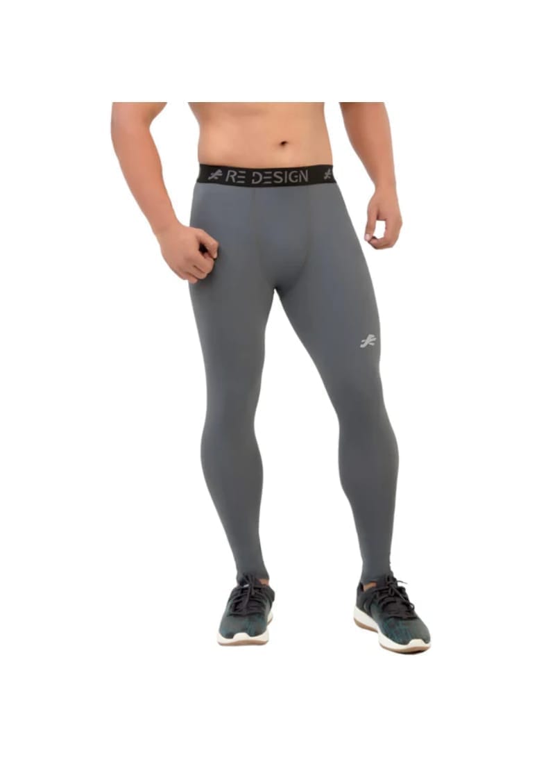 Nylon Compression Pant and Full Tights For Men (Dark Grey)