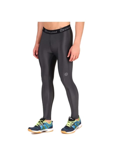 Recharge Polyester Compression Pant (Dark Grey)