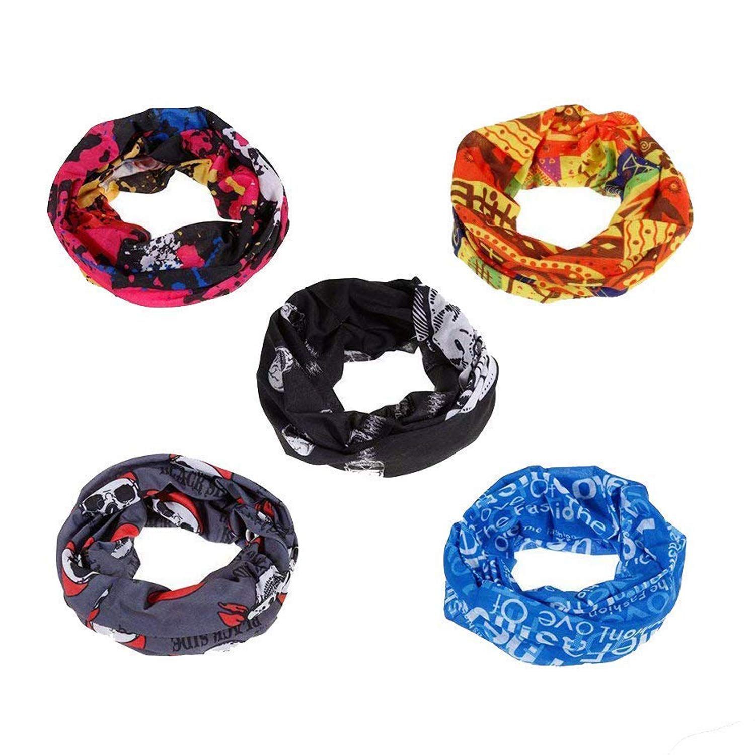 Multifunctional Headbands Face Mask Neckwarmer Neck Gaiters Scarf Bandanas 2pc