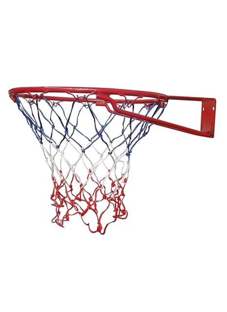 JJ JONEX Heavy Basketball Ring with Cotton Net & Screw, Size 7,Multicolour (MYC)