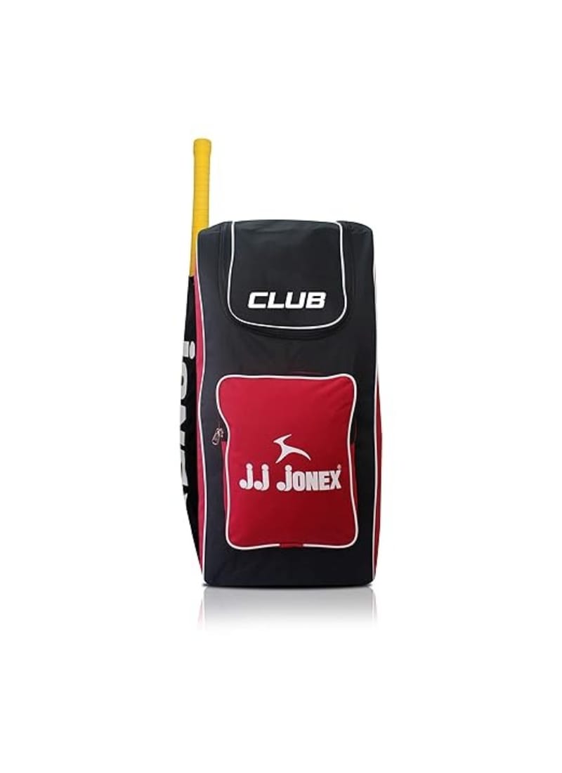 JJ Jonex Polyester Cricket Kit Bag for Beginners (MYC, Black/Red)