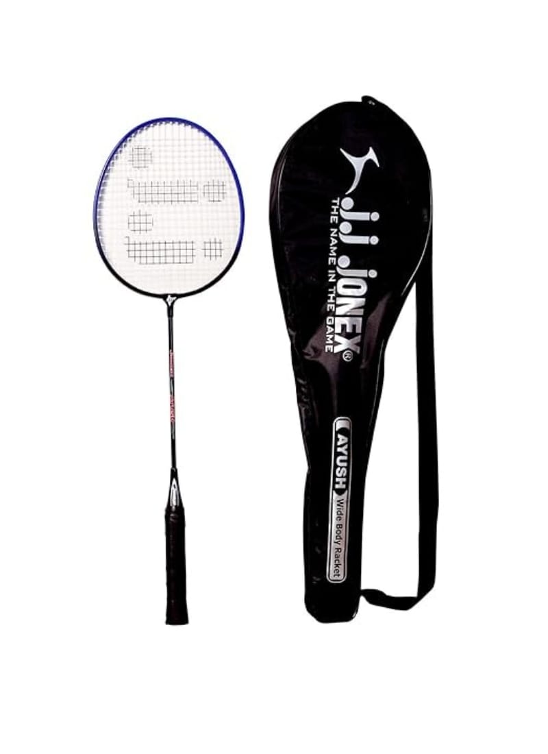 JJ JONEX Ayush Aluminum Badminton Single Rackets Light Weight With Full Cover, Multicolor