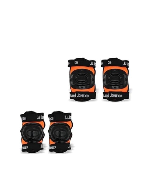 JJ JONEX Protective Set Skating and Cycling Skating Guard (Size Free) (MYC) (Orange)