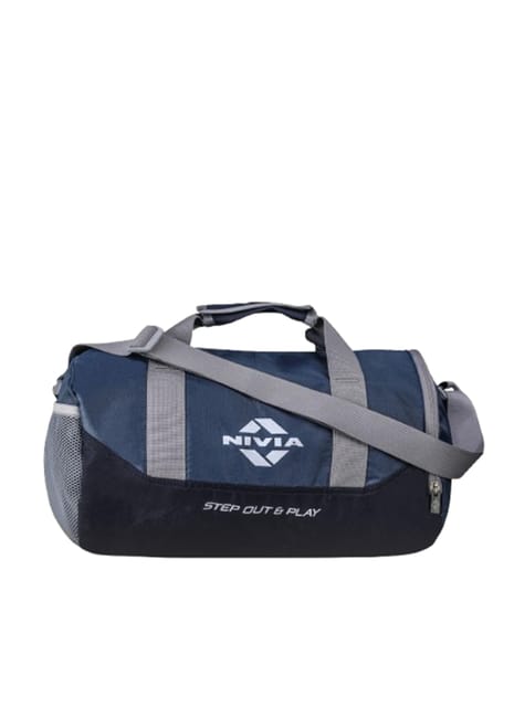 NIVIA Beast Gym Bag-4 Polyester/Unisex Gym Bags/Shoulder Bag for Men & Women with Separate Shoes Compartment/Carry Gym Accessories/Fitness Bag/Sports & Travel Bag/Sports Kit Navy Blue