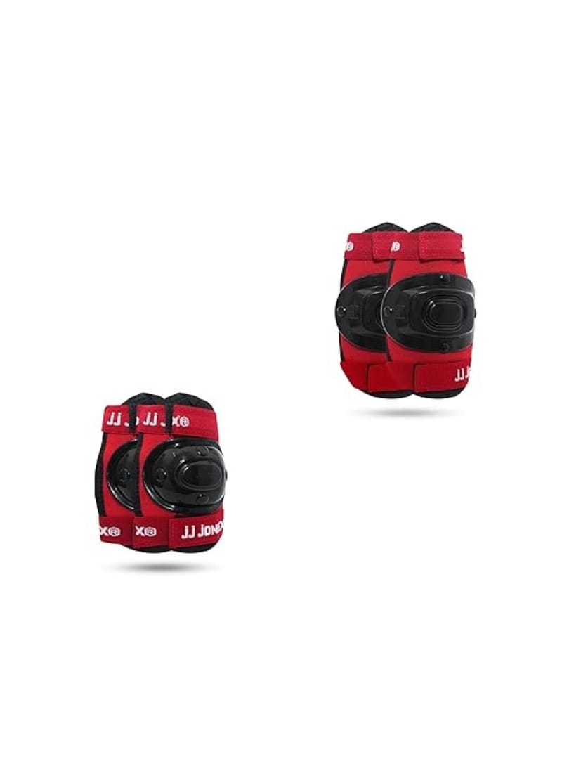 JJ JONEX Protective Set Skating and Cycling Skating Guard (Size Free) (MYC) (RED)