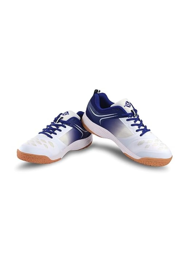 NIVIA HY-Court 2.1 Badminton Shoes for Men (White/Blue)