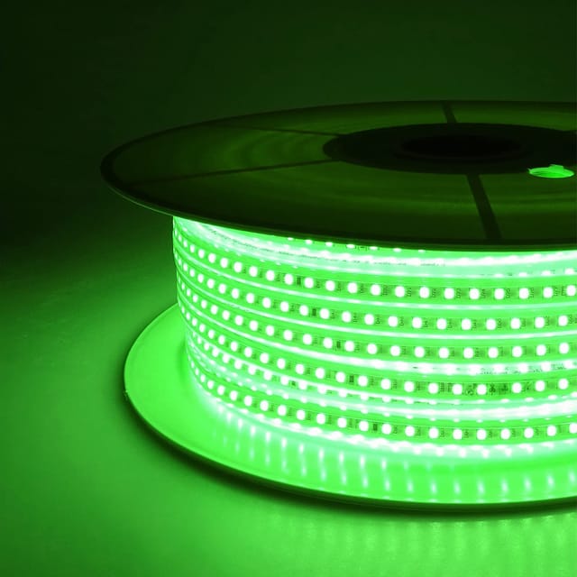 LED Strip Rope Lights, 3000K Green Outdoor Indoor Waterproof, Flexible,Cutable 120 LEDs per Meter SMD2835 Tape Light (16.40ft 5meter, Green)