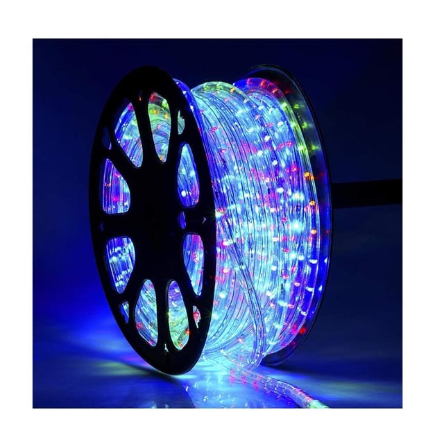 LED Strip Rope Lights, 3000K RGB Outdoor Indoor Waterproof, Flexible,Cutable 120 LEDs per Meter SMD2835 Tape Light (16.40ft 5meter, RGB)