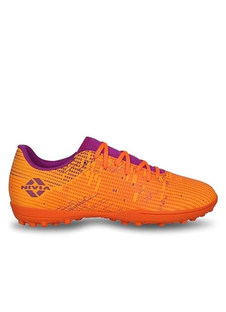 Nivia Rabona 2.0 Turf Football Shoes for Men ( Neon Citrus/Festival Fuchsia )