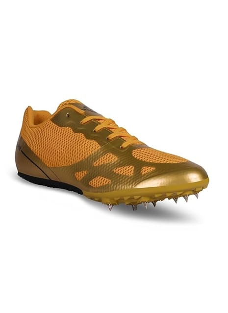 Nivia Men Running Spikes Spirit Track and Field Shoes for Mens ( Golden )