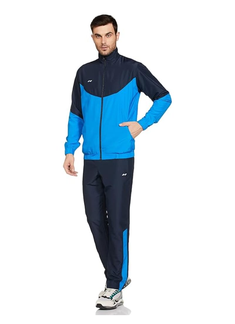 Nivia Colorblock Polyester Zipper Tracksuits for Men/Running & Sports Tracksuits/Full Sleeve Tracksuits