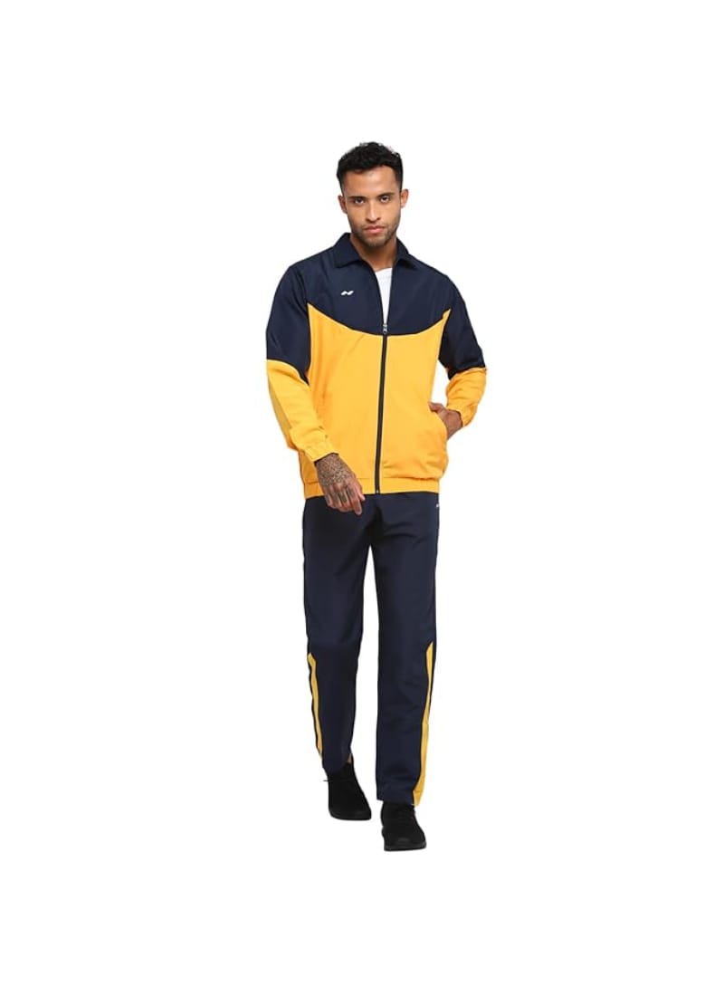 Nivia Colorblock Polyester Zipper Tracksuits for Men/Running & Sports Tracksuits/Full Sleeve Tracksuits