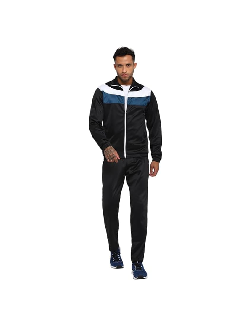 Nivia Colorblock Polyester Zipper Tracksuits for Men/Running & Sports Tracksuits/Full Sleeve Tracksuits