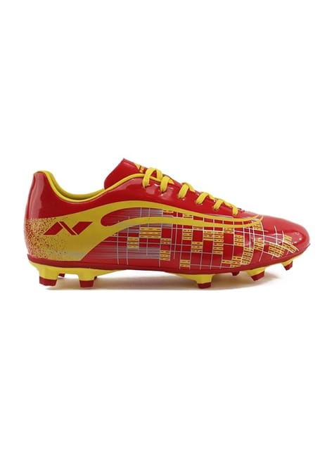 Nivia De Meer Football Stud Shoe Foe Men/Sports and Soccer Shoe/Comfortable and Lightweight/Size-10 (Red/Yellow)