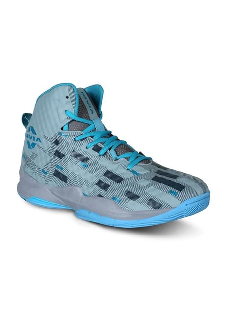 Nivia Engraver 2.0 Basketball Court Shoes for Men ( Grey/Sky Blue )