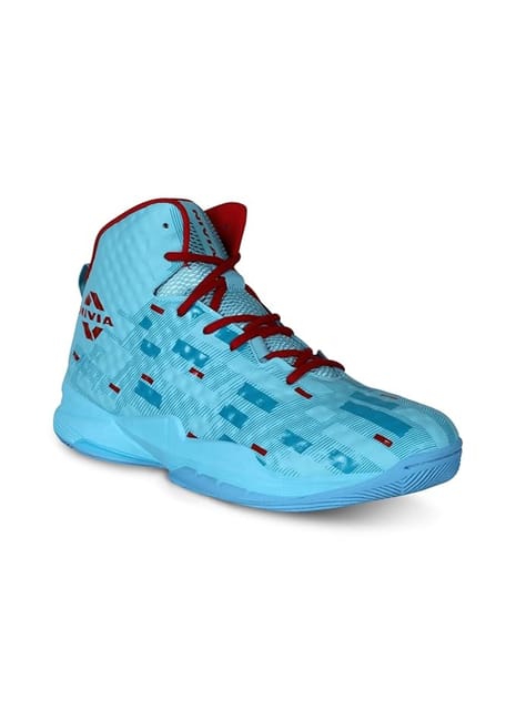 Nivia Engraver 2.0 Basketball Court Shoes for Men ( Sky Blue/Red )