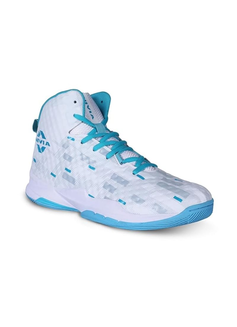 Nivia Engraver 2.0 Basketball Court Shoes for Men ( Sky Blue/White )