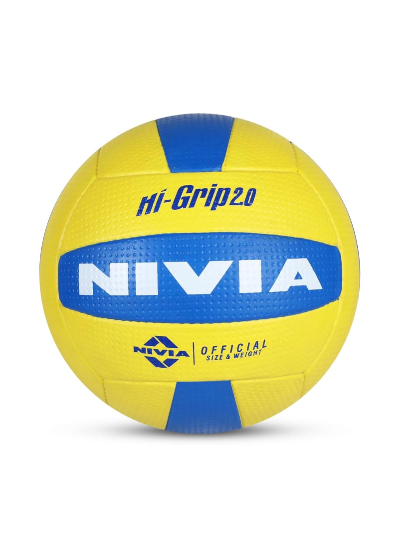 Nivia Hi-Grip 2.0/18 Panel/Rubberized Moulded Volleyball/Blue (Size - 4)