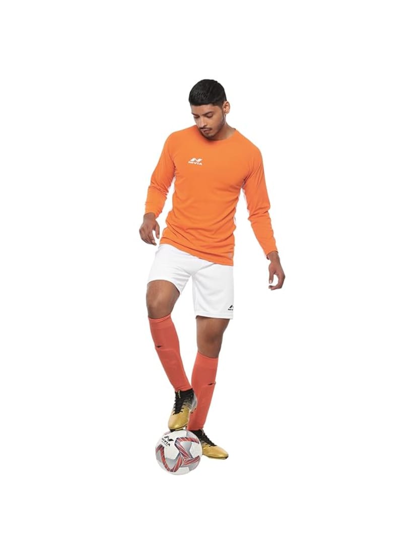 Nivia Encounter Football Jersey Set Full Sleeves for Men Orange