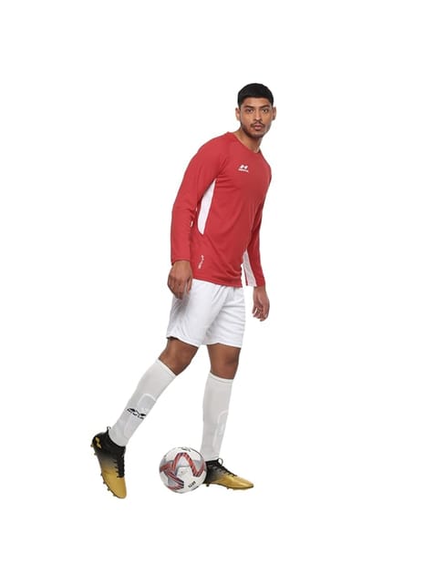 Nivia Encounter Football Jersey Set Full Sleeves for Men Red