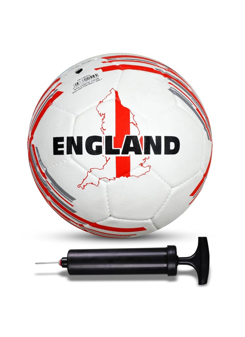 Nivia Country Colour Rubber Moulded Football (England (With Pump) Size-5)