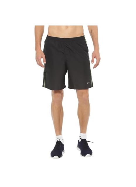 Nivia Solid Polyester Sports Shorts with Drawstring and 2 Side Pockets for Men/Regular Fit Running, Training, Gym, Jogging & Walking Shorts for Men Black,Green