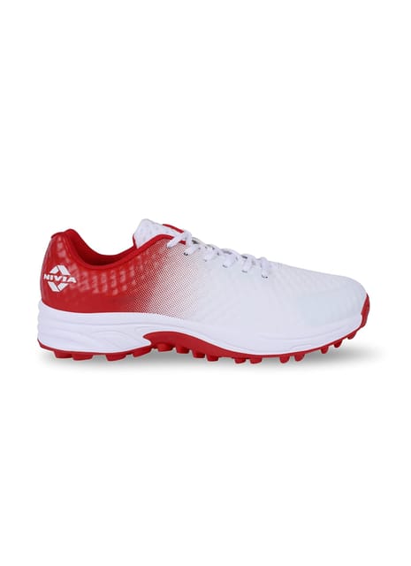 Nivia Crick-1000 2.0 Cricket Shoes for Men |Unmatched Support, Superior Grip, Peak Performance | All-Day Comfort and Reliability, Perfect for Every Cricketer’s Game (Aster Red/White)