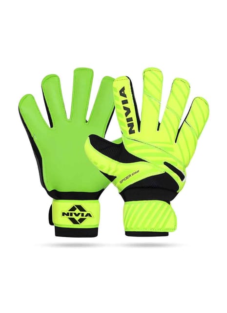 Nivia Ditmar Spider Football Goalkeeper Gloves (GREEN)