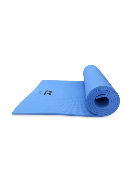 Nivia Anti Skid Yoga Mat for Men & Women, Exercise Mat for Home Workout, Yoga Mat for Women, Gym Exercise Mat (180x60x0.8CM) Blue