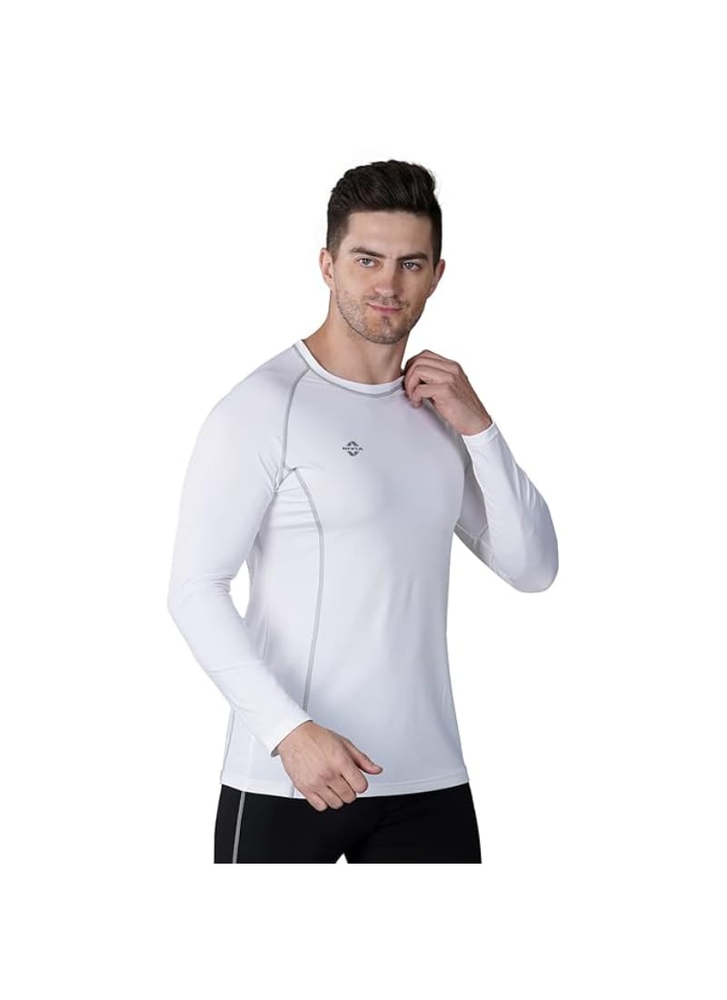 Nivia Compression Tee- Full Sleeve T-Shirt for Men/Gym and Sports Wear/Comfortable Durable Fabric/Skinny Body Fit for Athletic Workout and Running