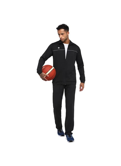 Nivia Solid Zipper Polyester Tracksuit for Men/Full Sleeve Tracksuits for Running & Sports-Grey