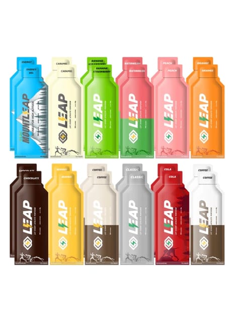 Leap Energy Gels Pack of 24, Variety Pack (12-Flavor)