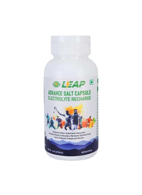 LEAP Advance Salt Capsule Electrolyte Recharge : 60 Vegan Non-Caffeinated Capsules