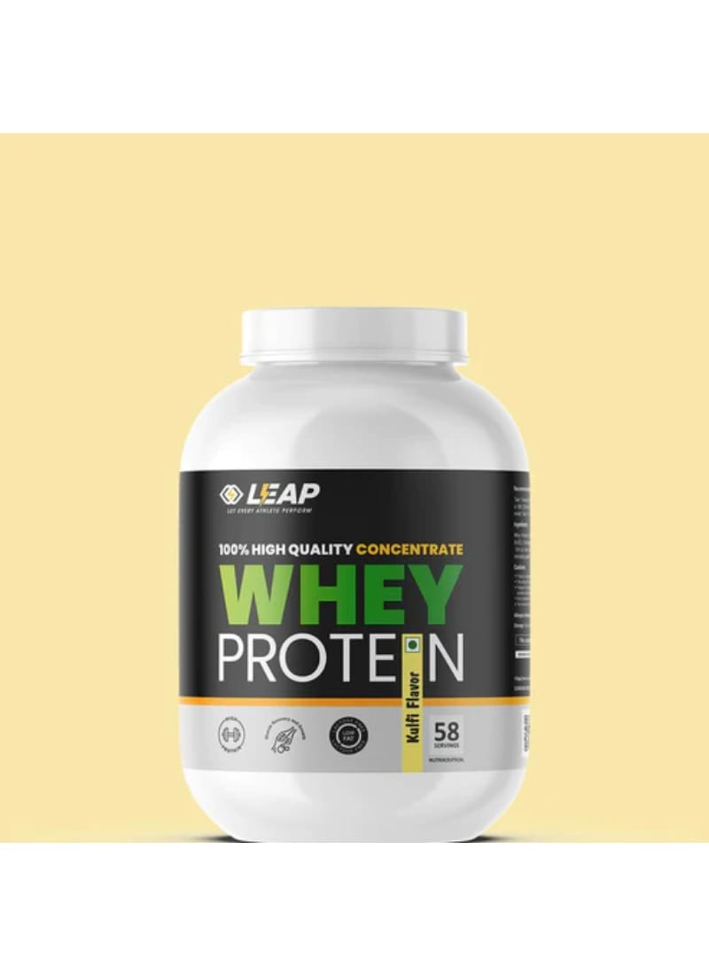 Leap Whey Protein Concentrate 2kg Pack Fuel Your Fitness Journey with Advanced Nutrition and Unparalleled Performance (Kulfi)