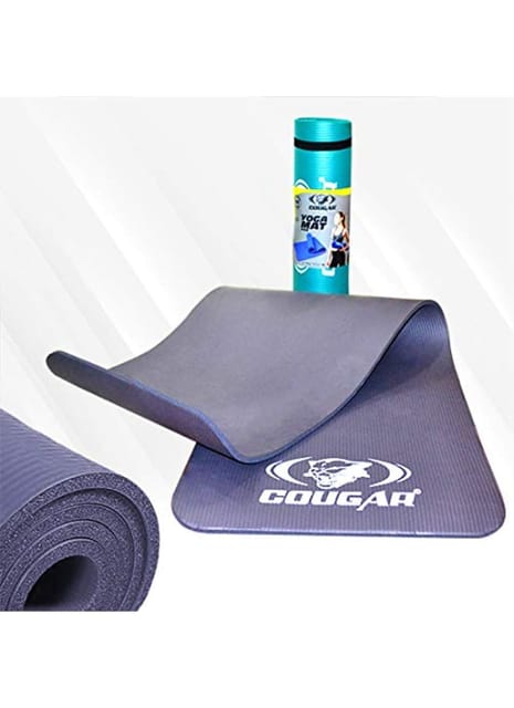 Cougar 12mm Extra Thick NBR Yoga and Exercise Mat with Carrying Strap