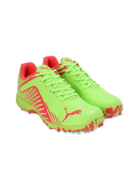 Puma FH 22 Men's Rubber Cricket Shoe, Pro Green-Fire Orchid