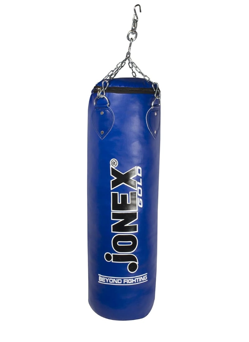 JJ Jonex Ultimate (3 Feet) Unfilled Heavy Punching Bag (PU) Material Boxing MMA Sparring Punching Training Kickboxing with Rust Proof Stainless Steel Hanging Chain (MYC) - Pack of 1 - (Blue)