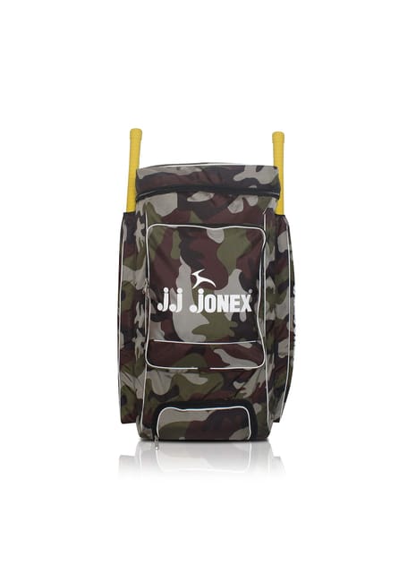 JJ Jonex Army Test Cricket Kit Bag with Shoe Compartment & 2 Bat Pockets (MYC)