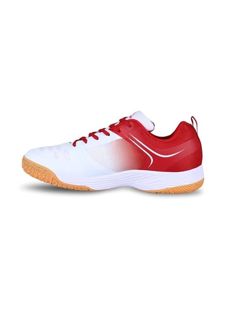 Nivia HY-Court Badminton Shoe / White / Red