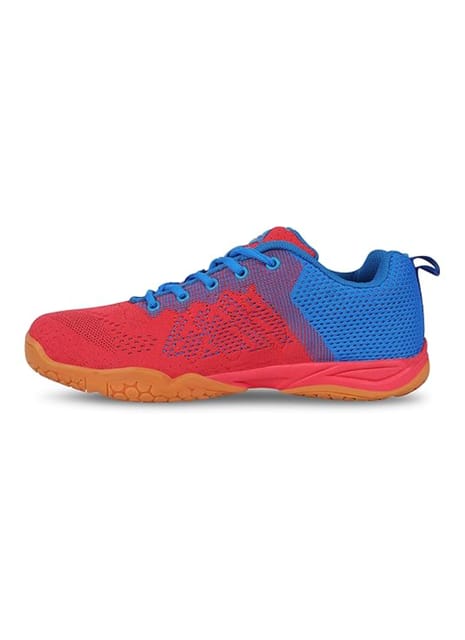 Nivia Glister 2.0 Badminton Shoes for Men | Your Ultimate Companion for Superior Court Performance | Badminton Sports Shoes | Best Non Marking Court Shoes | Red/Blue