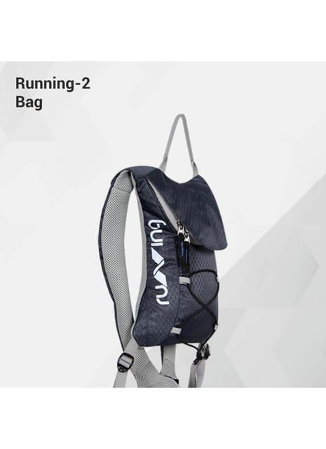 Nivia Polyester Running-2 Bag Pack Dark Grey