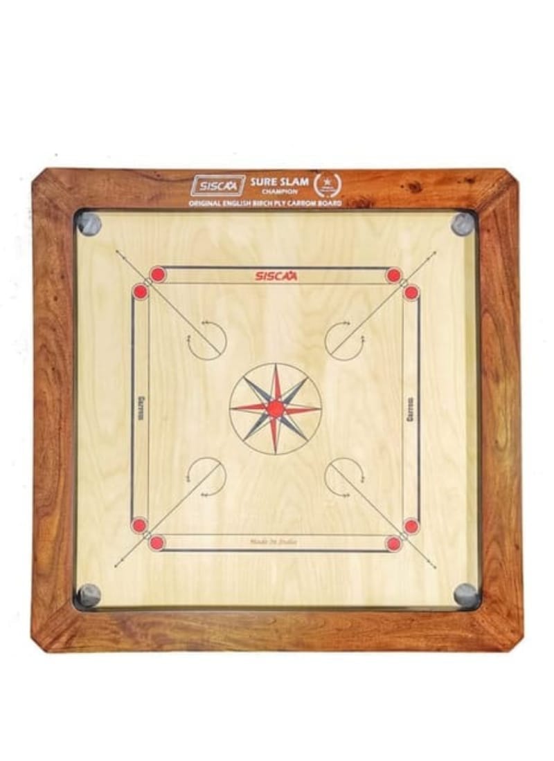 SISCAA Carrom Board Sure SLAM Indoor Board Game Approved by Carrom Federation of India & Maharashtra Carrom Association (Champion)