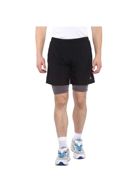 Nivia Sprint-3 Black Polyester Shorts