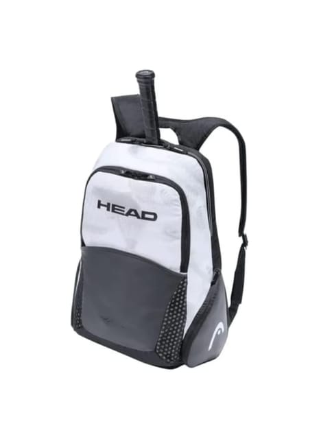 Head Djokovic Tennis Backpack With Shoe Pocket (White/White)