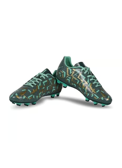 Nivia Encounter 10.0 Football Studs Lightweight Shoe for Kids Hunter Green